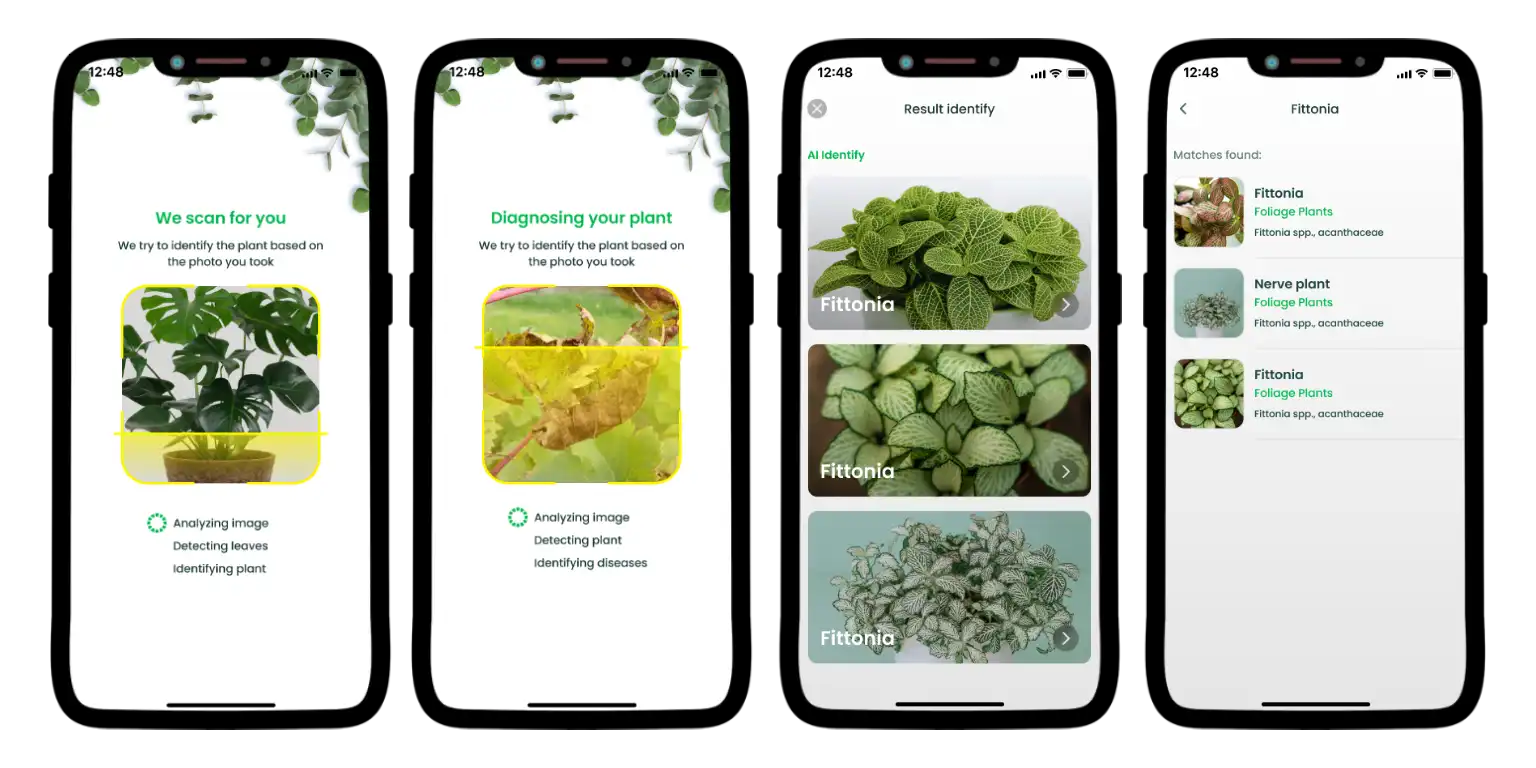 AI Plant Finder: a closer look at its interface.